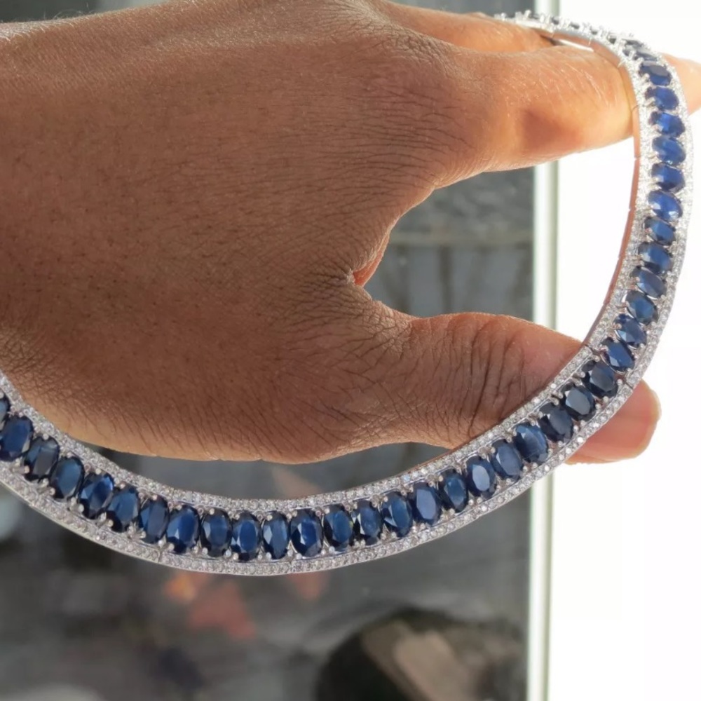89.18 ct Sapphire, diamond 14k gold necklace $102K - Picture 4 of 8